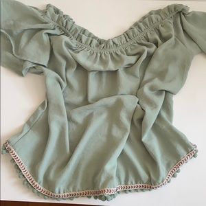 Peach Love off the shoulder blouse